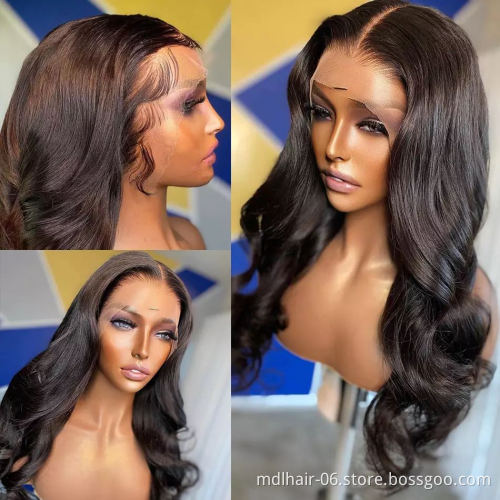 Vendor Stock 13X4 Hd Transparent Swiss Lace Wigs Human Hair Lace Front Glueless Brazilian 100% Virgin Natural Human Hair Wigs
